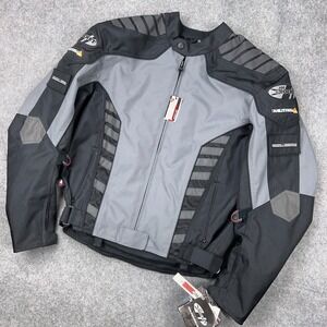 Joe Rocket Jacket Mens Small Black Gray Airborne Military‎ Turtle Armoured NEW